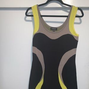 Bebe Medium Neon bodycon geometric dress